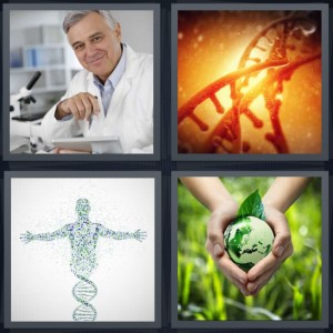 4 Pics 1 Word Answer for Scientist, DNA, Human, Earth | Heavy.com