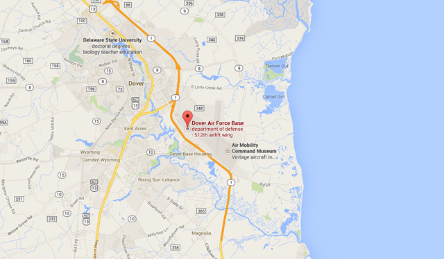 Dover Air Force Base Lockdown Map