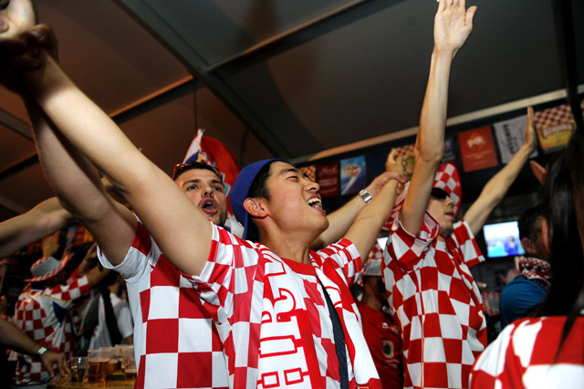 Croatia Fans Zagreb World Cup 2014