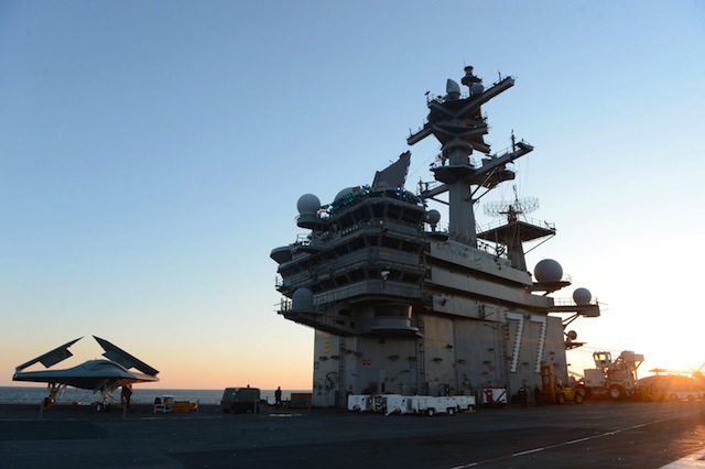 Aircraft carrier USS George H.W. Bush. (Getty)