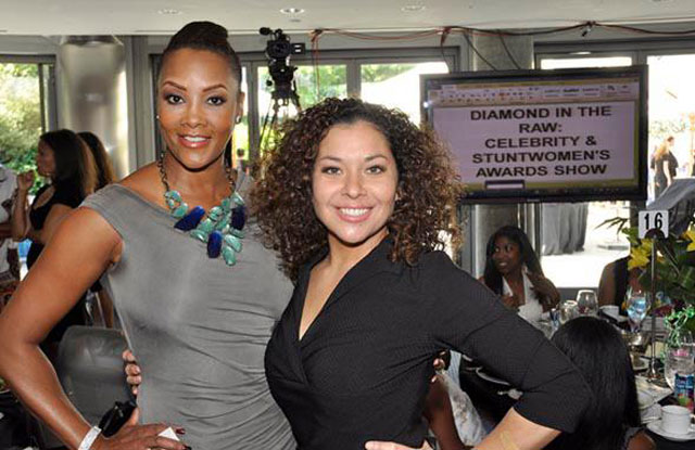 Maiko Maya pictured with Vivica Fox at The Diamond in the Raw Celebrity and Stuntwomens Awards in 2011. (Facebook)