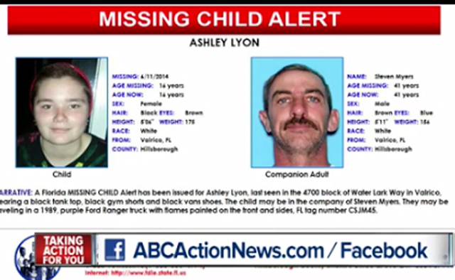 Steven Patrick Myers missing teen, Ashley Lyon missing teen, Missing Florida Teen 