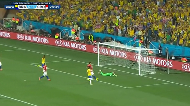 neymar goal, brazil croatia
