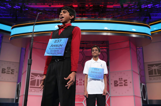 Sriram Hathwar, Ansun Sujoe, Scripps National Spelling Bee, Jimmy Kimmel, Jimmy Kimmel Live