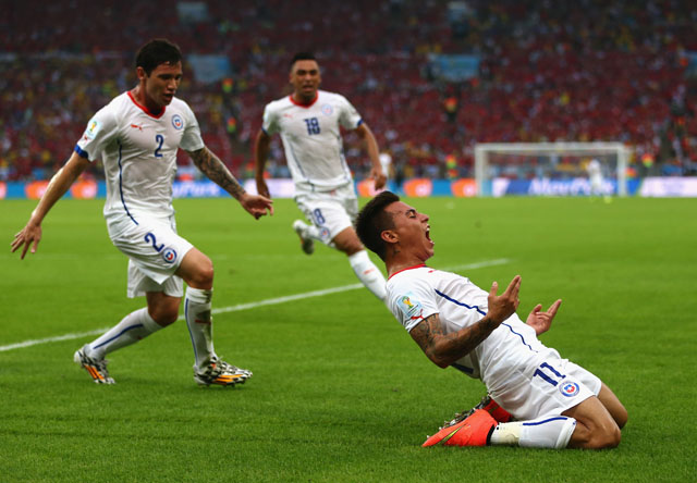 Eduardo Vargas goal vs. Spain, Spain vs. Chile, Chile goal