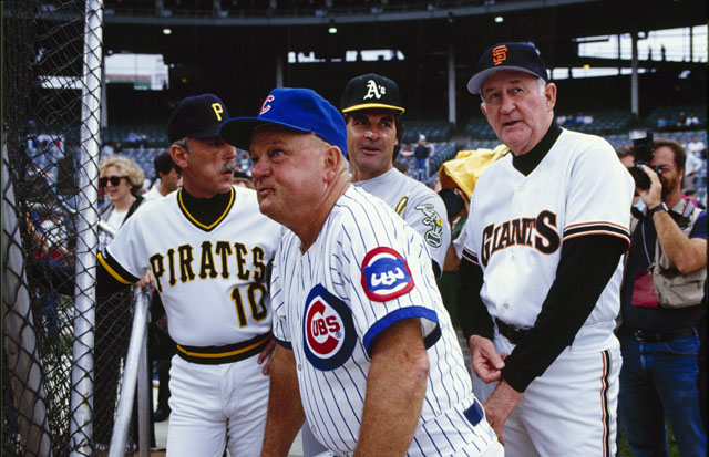 Don Zimmer Cubs, Tony LaRussa, Jim Leyland, Roger Craig, 1990 All-Star Game