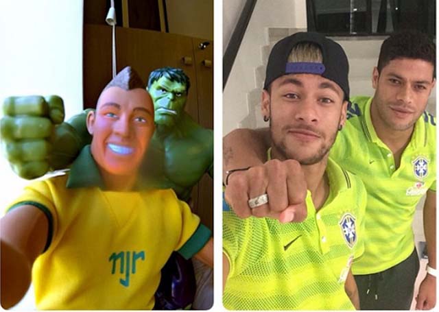 neymar and hulk, neymar and hulk instagram photo, neymar and hulk photo 