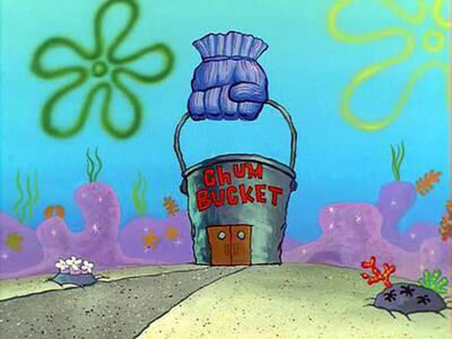 chum bucket, spongebob squarepants, plankton