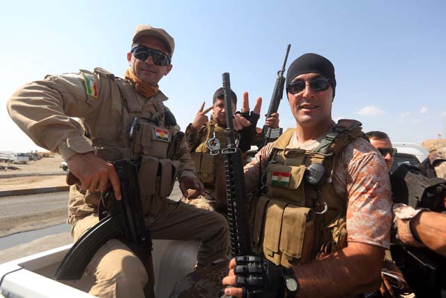 Kurdish peshmerga fighters ISIS