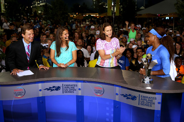 ESPN, U.S. Open, Sam Gore, Mary Joe Fernandez, Pam Shriver, Serena Williams