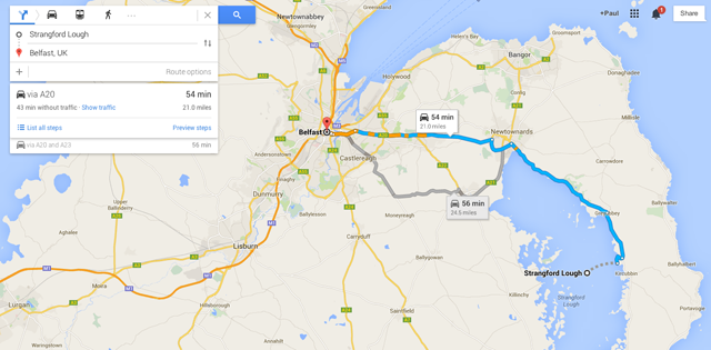 Strangford Lough Google Maps