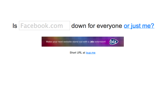 Facebook down, gmail down, twitter down, website down, is this website down, is website down, website checker, down for everyone, is it down for everyone