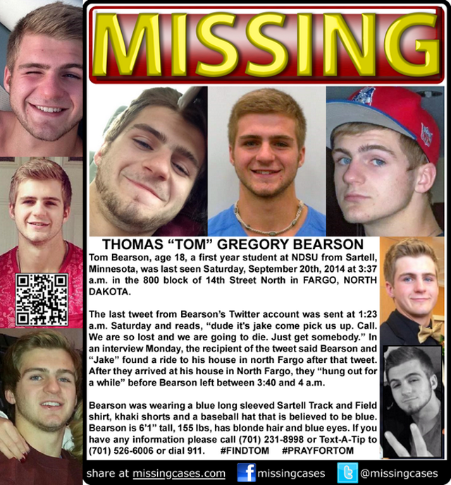 Tommy Bearson Missing