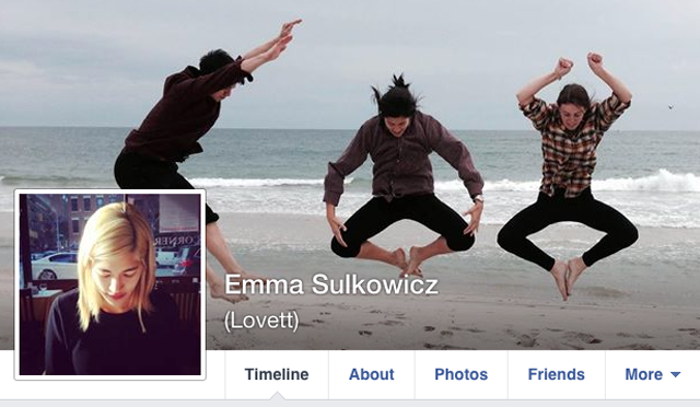 Emma Sulkowicz Facebook page