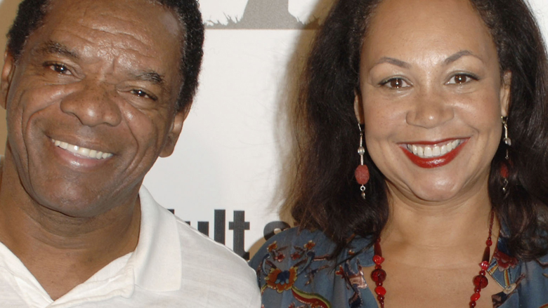 John Witherspoon met mooie, vrouw Angela Robinson Witherspoon 