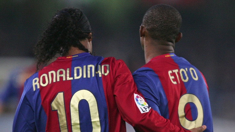 Barcelona Legends Ronaldinho & Eto’o Enjoy Emotional Reunion [WATCH]