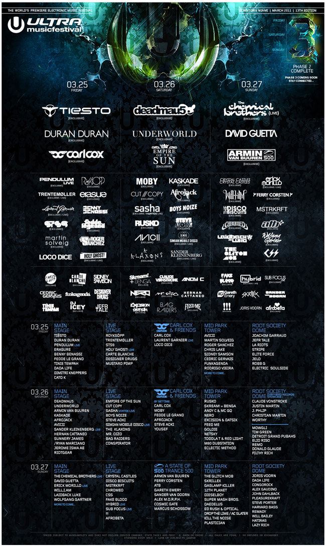 Ultra 2011 Lineup Announced | Heavy.com