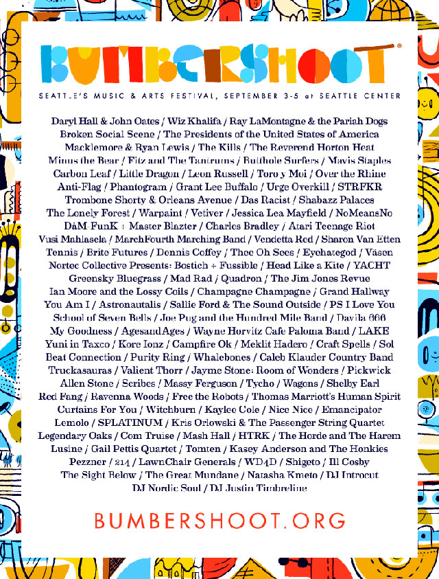 Bumbershoot Music Festival Lineup