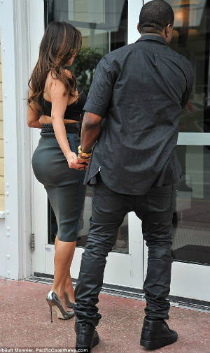 Kim Kardashian Puts Ass On Display In See Through Skirt 