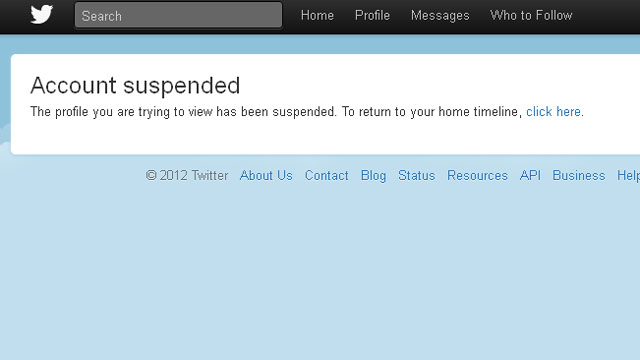 Your account does not meet the following. Your account was suspended twitter.