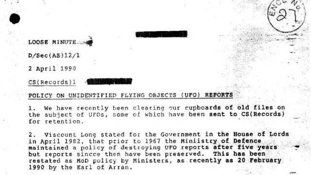 Uks Ufo X Files Declassified See Documents And Video Here