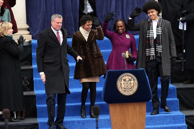 Bill de Blasio sworn in as New York Mayor