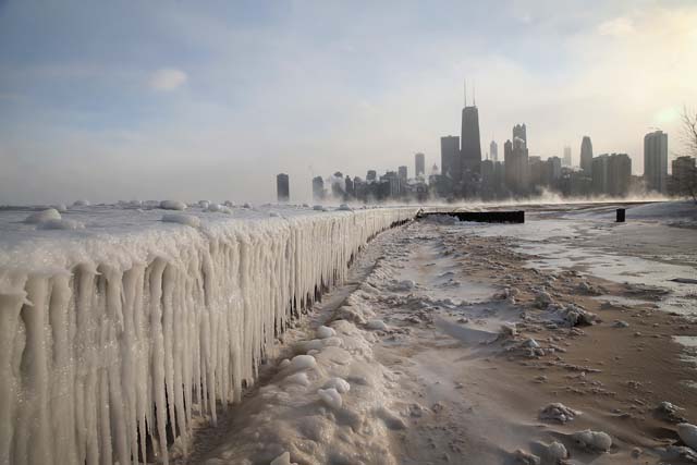 polar vortex pictures, united states frozen, winter america