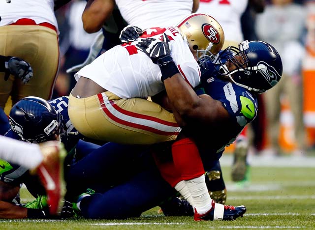 Frank Gore Seahawks 49ers NFC Championship Game Russell Wilson Colin Kaepernick The 12th Man.