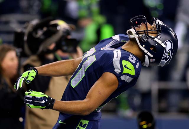 Golden Tate Seahawks 49ers NFC Championship Game Russell Wilson Colin Kaepernick The 12th Man.