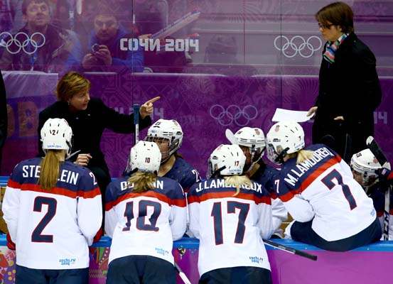 Team USA Coach Katey Stone Before Overtime