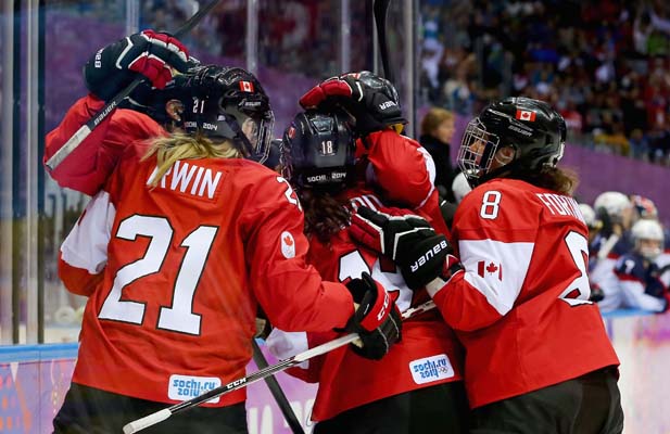 Brianne Jenner Team Canada Goal USA Sochi