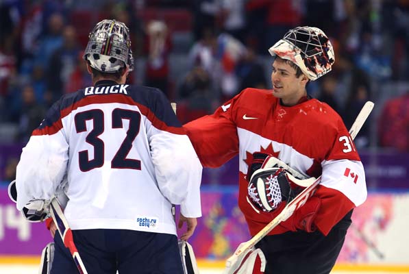 Carey Price Team USA Canada Sochi Game