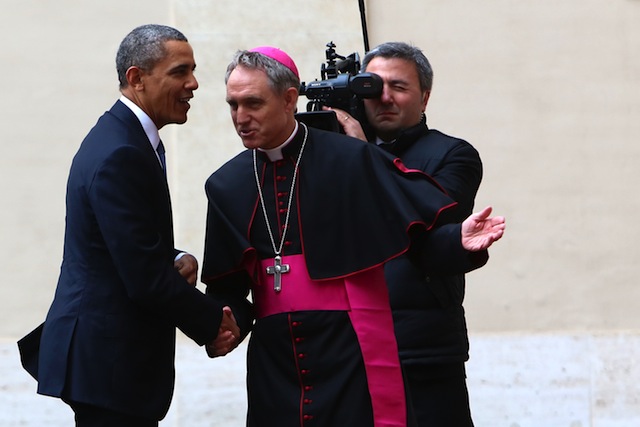 obama in the pope