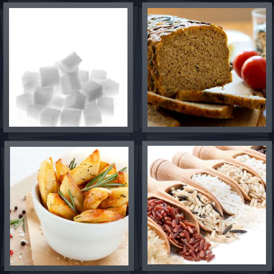 4 pics 1 word 5 letters bread and butter