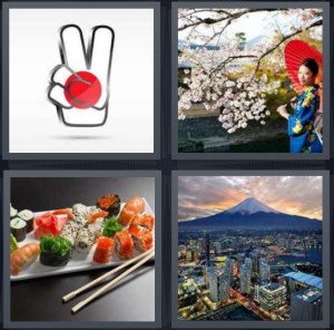 4 Pics 1 Word Answer For Peace, Geisha, Sushi, Tokyo | Heavy.Com