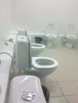 Photos of communal toilet cubicles at Winter Olympics venues in Sochi have gone viral, Steve Rosenberg Toilet Photos, BBC Reporter Sochi Toilet Pics, Sochi Communal Cubicles