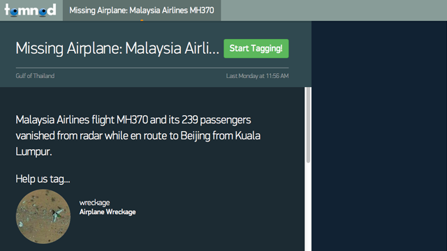 tomnod, malaysia airlines, malaysia airlines flight 370, tomnod search party