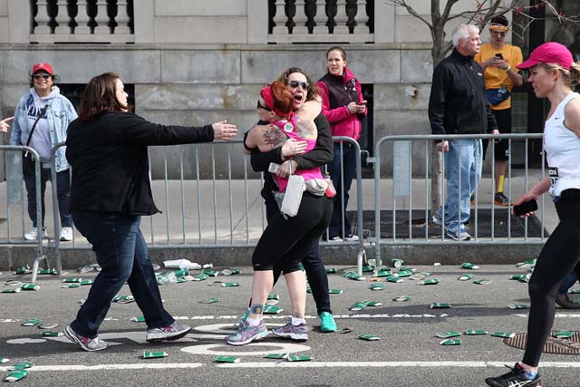 Boston Marathon, Boston Marathon bombing, reaction, Kenmore Square