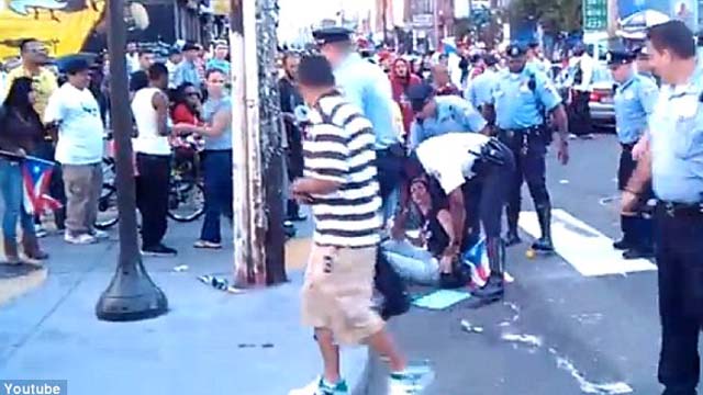 Cop Punches Woman At Puerto Rican Parade Watch Raw Footage
