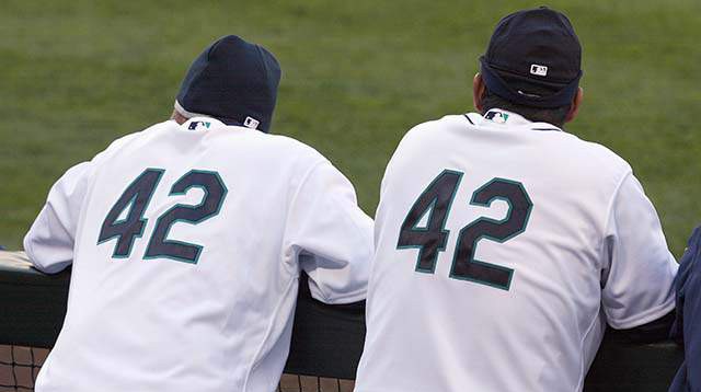 Last player to wear No. 42 for each MLB team