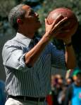 obama playing basketball