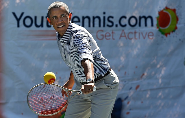 obama playing sports