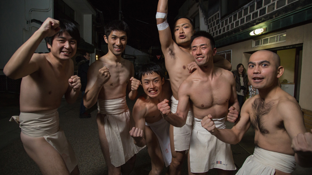 Thousands of Men Battle for Lucky Sticks in Naked 