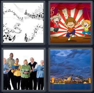 4 pics 1 word 5 letters music notes