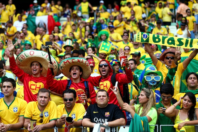 Mexico vs. Brazil fans, World Cup 2014