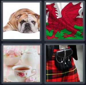 4 Pics 1 Word Answer for Dog, Dragon, Tea, Kilt | Heavy.com
