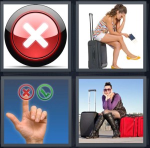 4 pics 1 word plates suitcase clipart