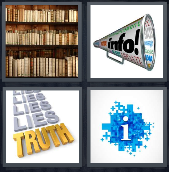 4-pics-1-word-answer-for-books-megaphone-truth-info-heavy