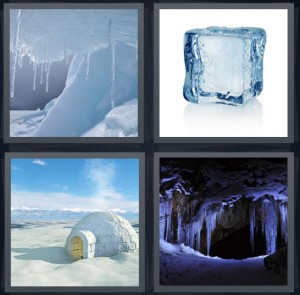 4 Pics 1 Word Answer for Snow, Ice, Igloo, Cave | Heavy.com