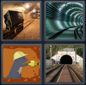 4 Pics 1 Word Answer for Mine, Tube, Groundhog, Train | Heavy.com